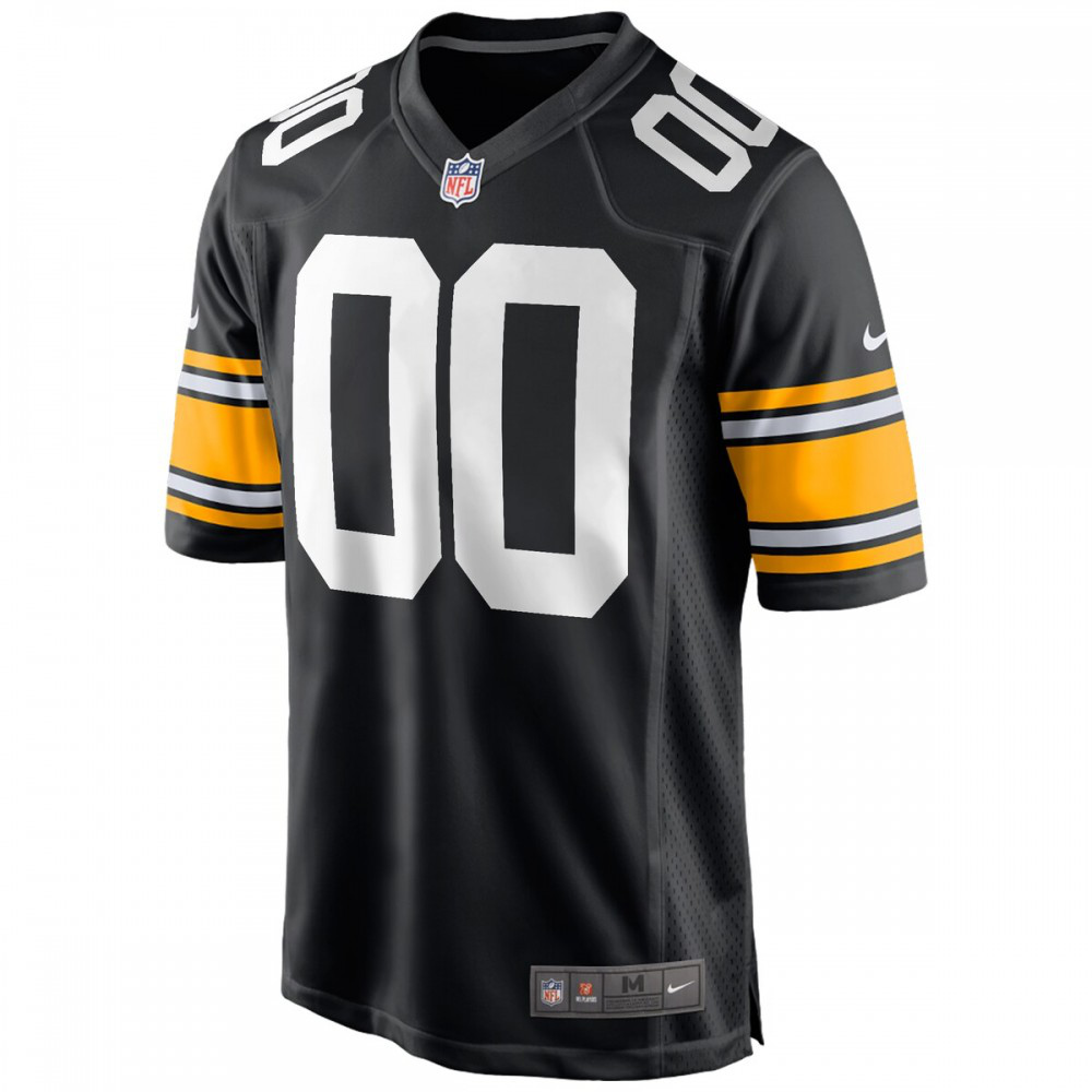 Pittsburgh Steelers Nike Alternate Custom Game Jersey - Black-GridironStore
